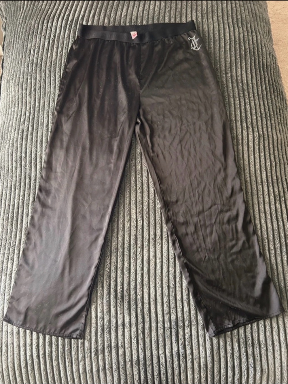 Juicy Couture Black Satin Lounge Pants